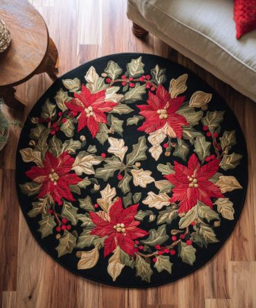 Evergreen Charm Quilted Round Mat