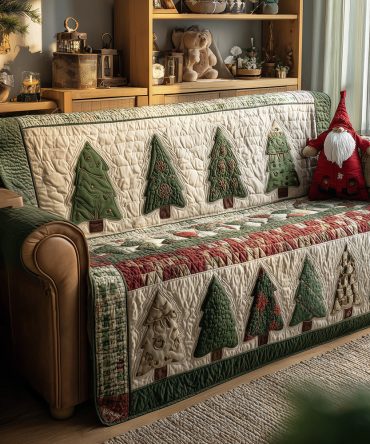 Evergreen Cozy Pines Quilted Sofa Cover