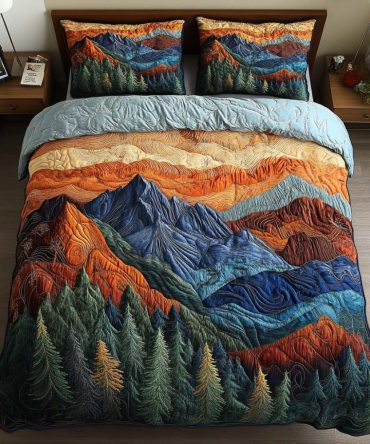 Evergreen Dreams 3-Piece Quilted Bedding Set