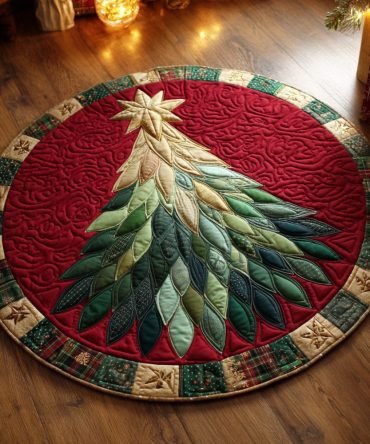 Evergreen Jewel Quilted Round Mat