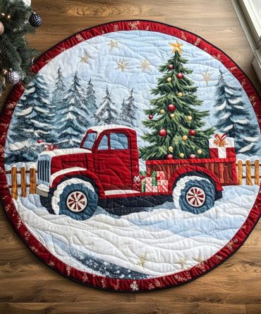 Evergreen Joy Quilted Round Mat