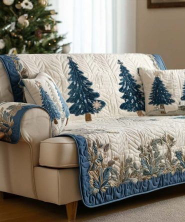 Evergreen Sparkle Quilted Sofa Cover