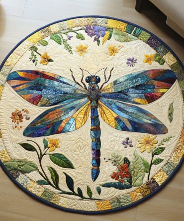 Fairy Wing Symphony Quilted Round Mat