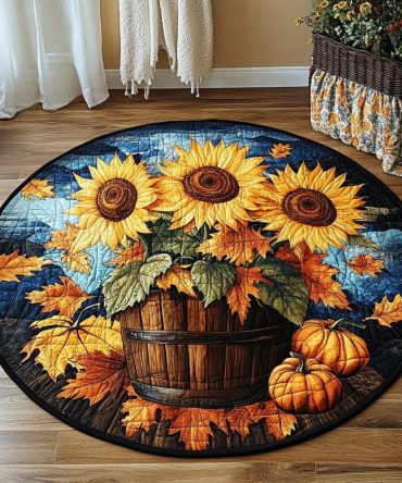 Fall Serenity Quilted Round Mat