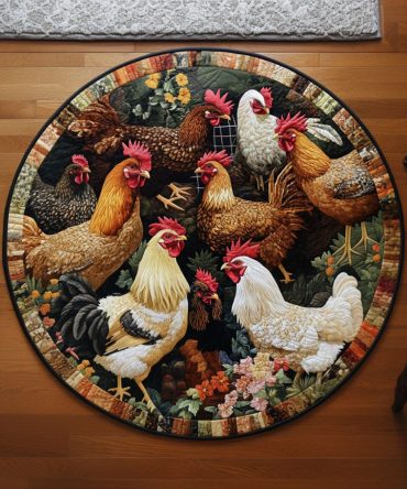Farm Fresh Beauty Quilted Round Mat