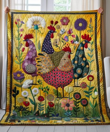 Farmhouse Blooms Quilted Blanket
