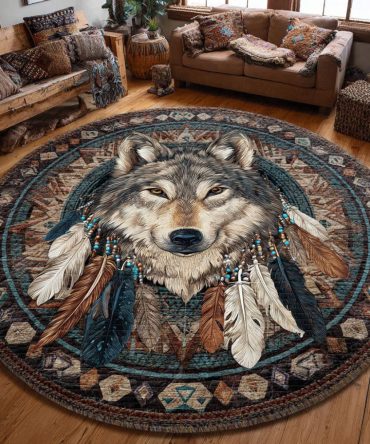 Feather Guard Quilted Round Mat