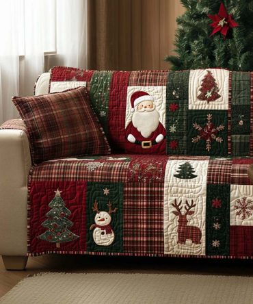 Festive Cheer Quilted Sofa Cover