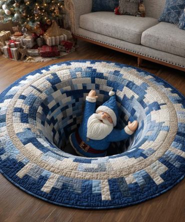 Festive Flow Quilted Round Mat