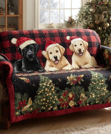 Festive Friends Quilted Sofa Cover