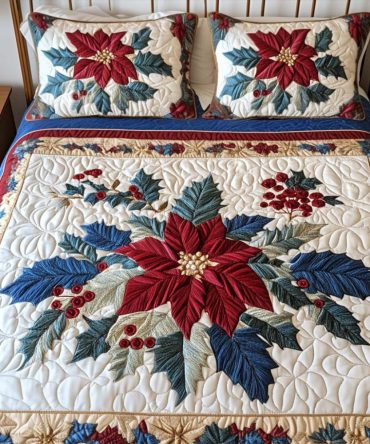 Festive Glow 3-Piece Quilted Bedding Set