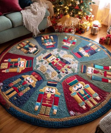 Festive Parade Quilted Round Mat