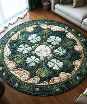 Fields Of Fortune Quilted Round Mat