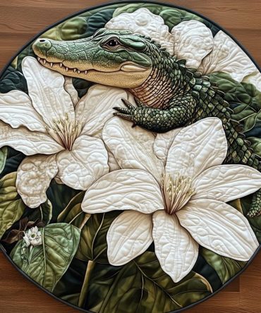 Fierce Beauty Quilted Round Mat