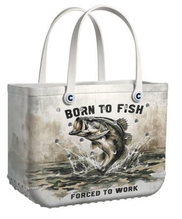Born To Fish Tote Bag – Durable, Stylish Fishing Gear Carrier For Outdoor Enthusiasts
