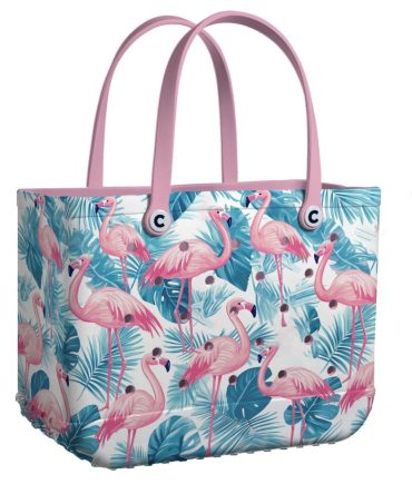 Chic Flamingo Tote Bag - Waterproof, Eco-Friendly, Stylish Beach & Travel Accessory
