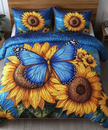 Flight Of Fantasy 3-Piece Quilted Bedding Set