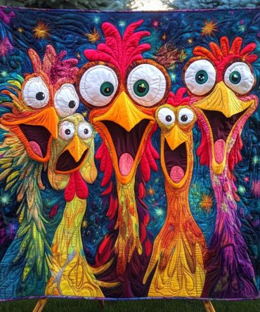 Flock Of Fun Quilted Blanket