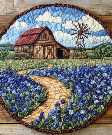 Floral Essence Quilted Round Mat