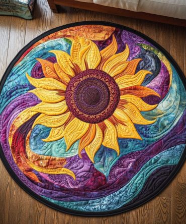 Floral Glow Quilted Round Mat