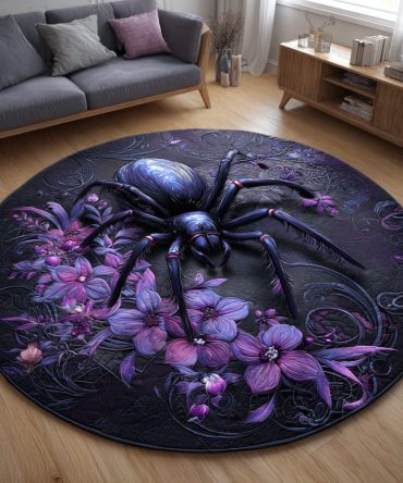 Floral Spider Quilted Round Mat