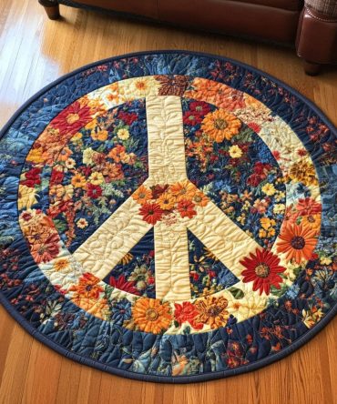 Floral Unity Quilted Round Mat