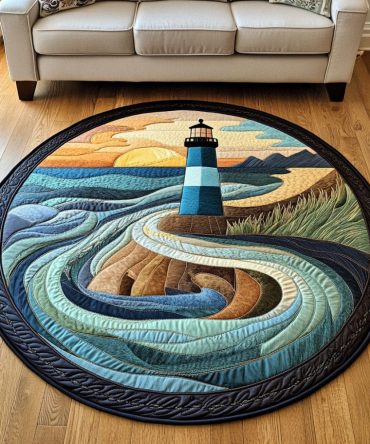 Flowing Tides Quilted Round Mat
