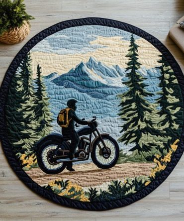 Forest Breeze Quilted Round Mat