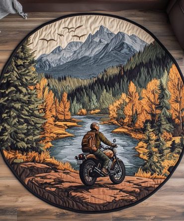 Forest Escape Quilted Round Mat