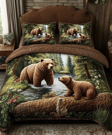 Forest Friends 3-Piece Quilted Bedding Set