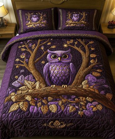 Forest Guardian 3-Piece Quilted Bedding Set