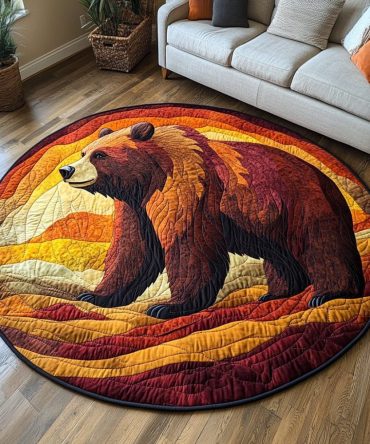 Forest Guardian Quilted Round Mat