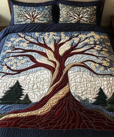Forest Harmony 3-Piece Quilted Bedding Set