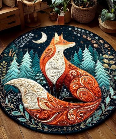 Forest Harmony Quilted Round Mat