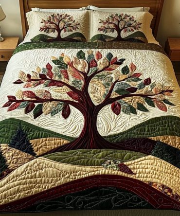 Forest Haven 3-Piece Quilted Bedding Set