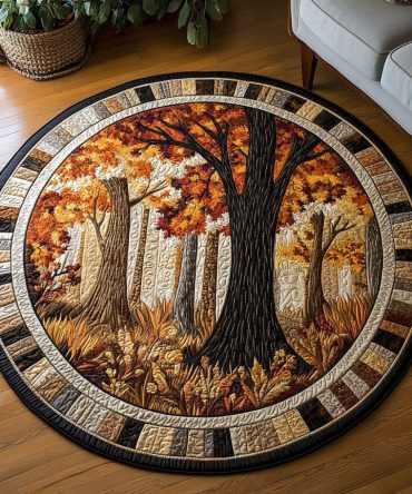 Forest Touch Quilted Round Mat