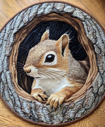 Forest Whispers Quilted Round Mat
