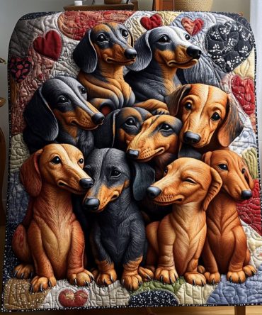 Forever Dachshund Quilted Blanket