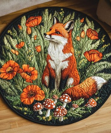 Fox Meadow Quilted Round Mat