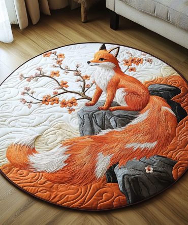 Foxy Illusion Quilted Round Mat