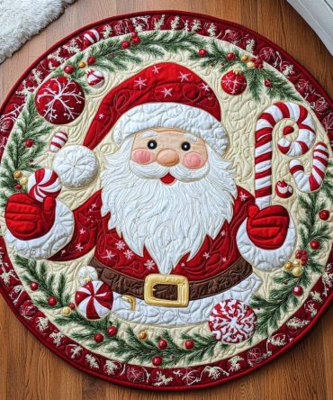 Frost Night Quilted Round Mat