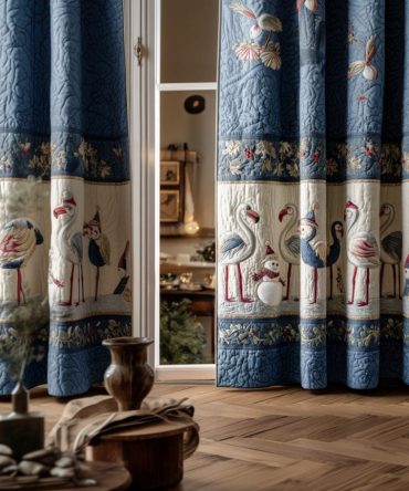 Frosted Morning Quilted Curtains