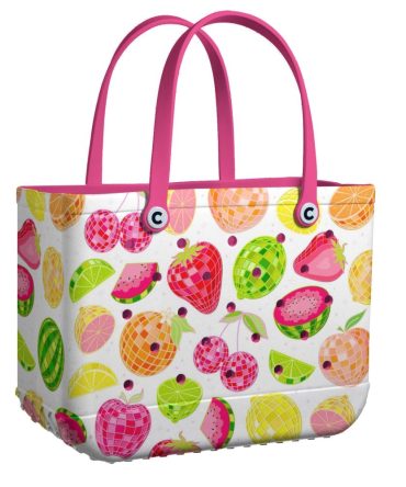 Bucket Tote Bag, Limited Edition Bogg Bag, Beach Bag Fruit Party