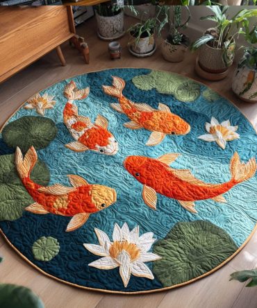 Garden Bliss Quilted Round Mat