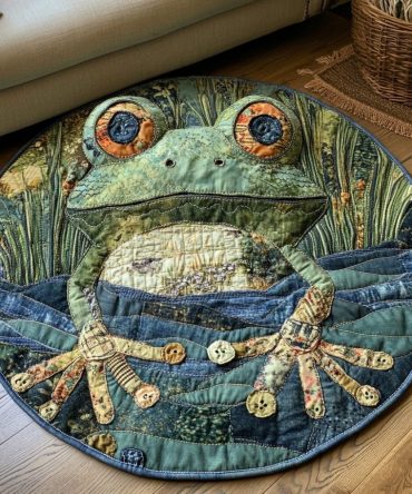 Garden Hopper Quilted Round Mat