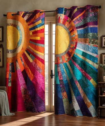 Garden Lightburst Quilted Curtains