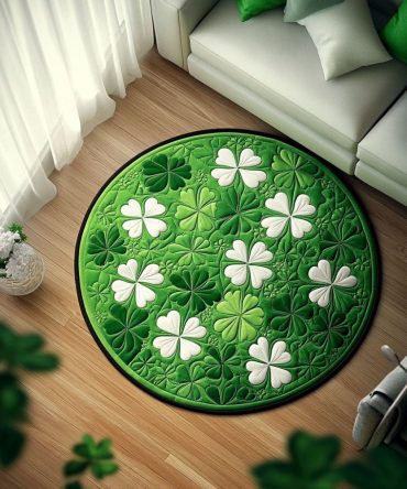 Garden Of Luck Quilted Round Mat