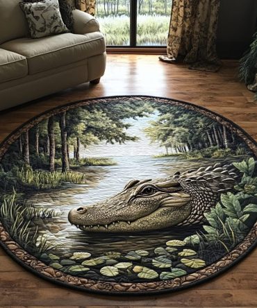 Gator Tracks Quilted Round Mat