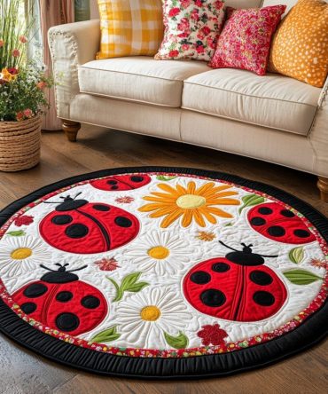 Gentle Bug Quilted Round Mat