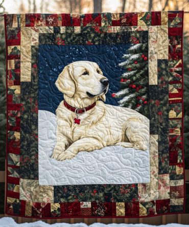 Gentle Golden Quilted Blanket